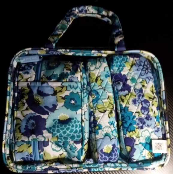 NWOT Vera Bradley Blue Floral Cosmetic Bag Set - Picture 9 of 9